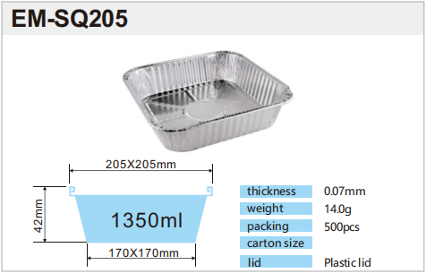 8 inch square foil tray