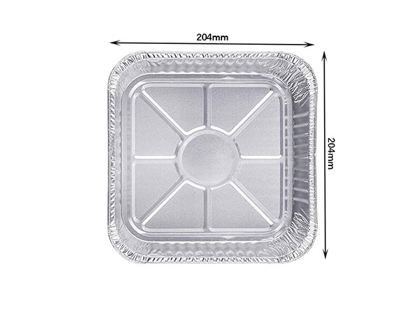 8 inch square foil tray factory