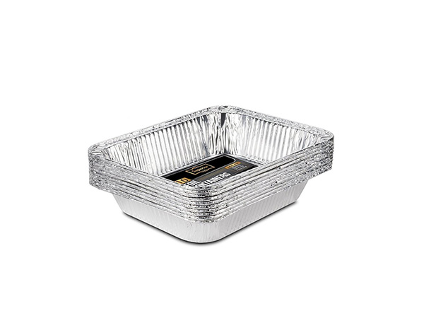 aluminum foil tray with plastic lid