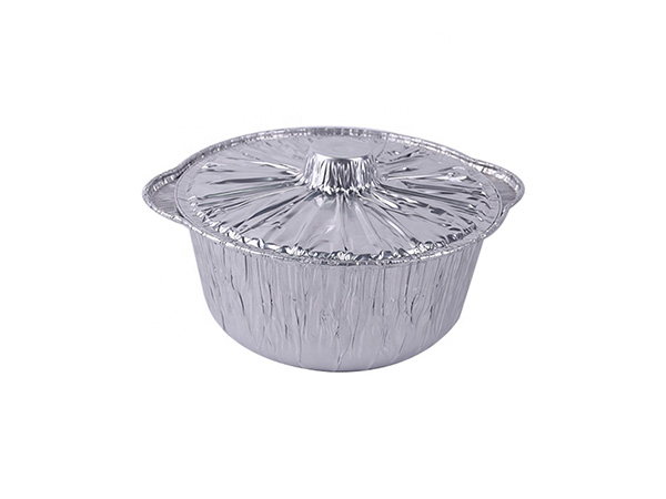 disposable aluminum foil pot with lid