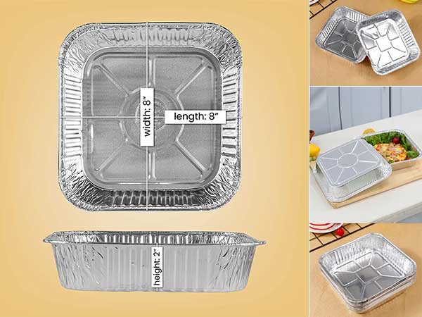 square foil trays with lids wholesale